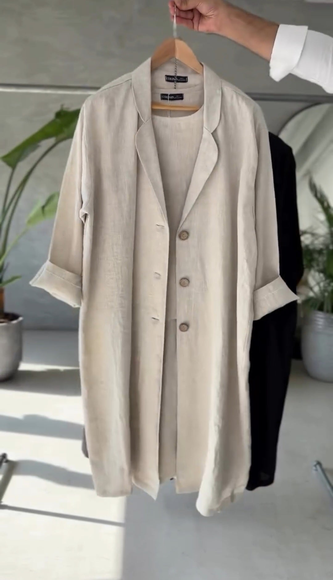 Women's Stylish Coat Set | Casual Long Coat Outfit | Luxi Wears