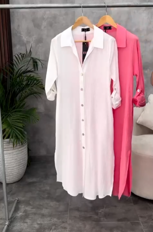 Long Shirt Dress For Women | Women Long Shirt Dress | Luxi Wears