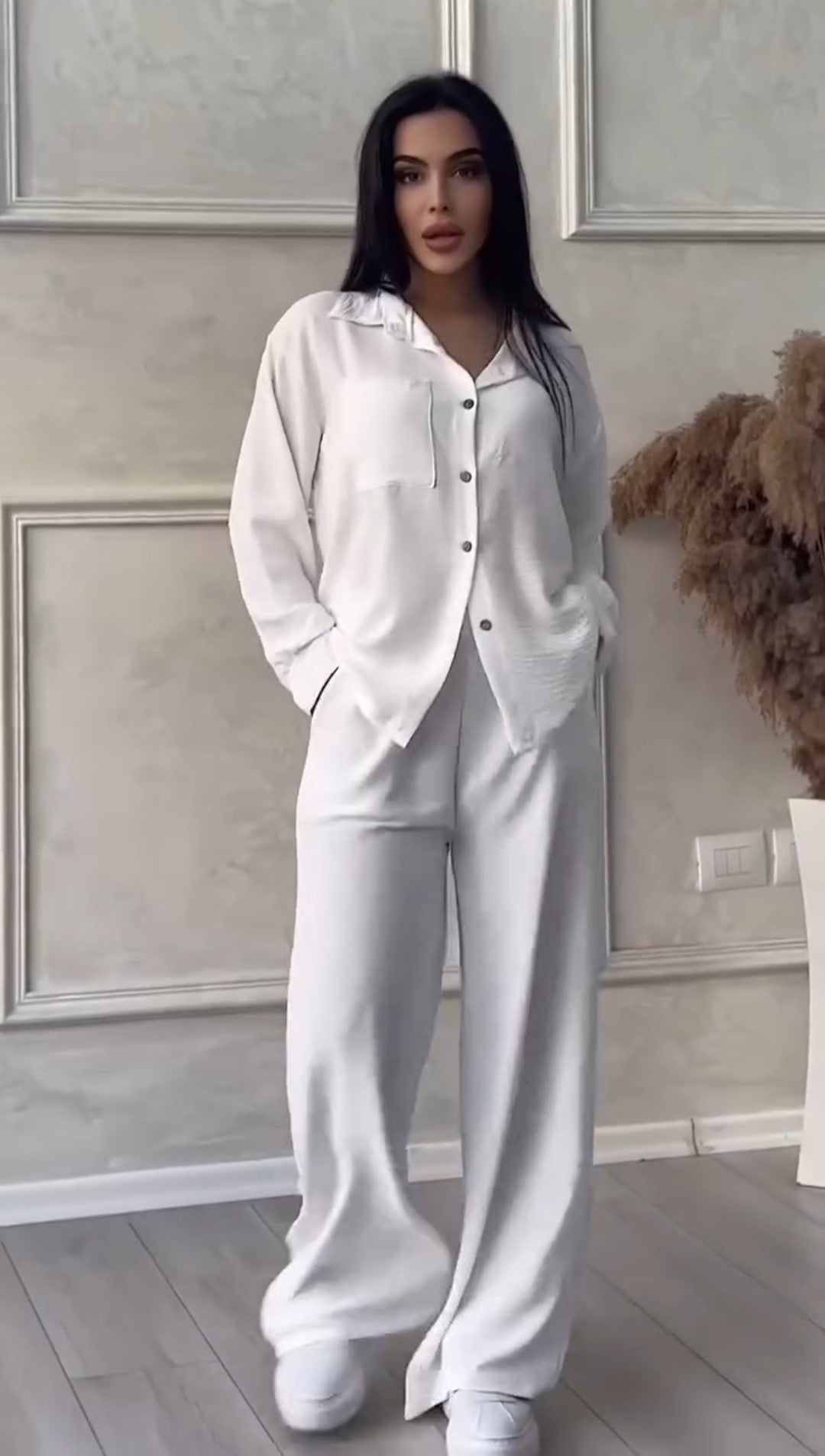 Women Linen Set | Linen Shirt Pants | Luxi Wears