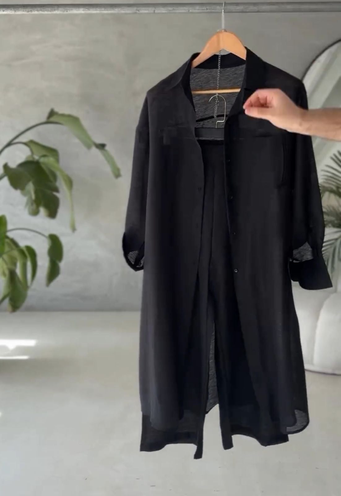 Women Linen Long Shirt & Plazo Set | Linen Shirt Plazo Set |Luxi Wears