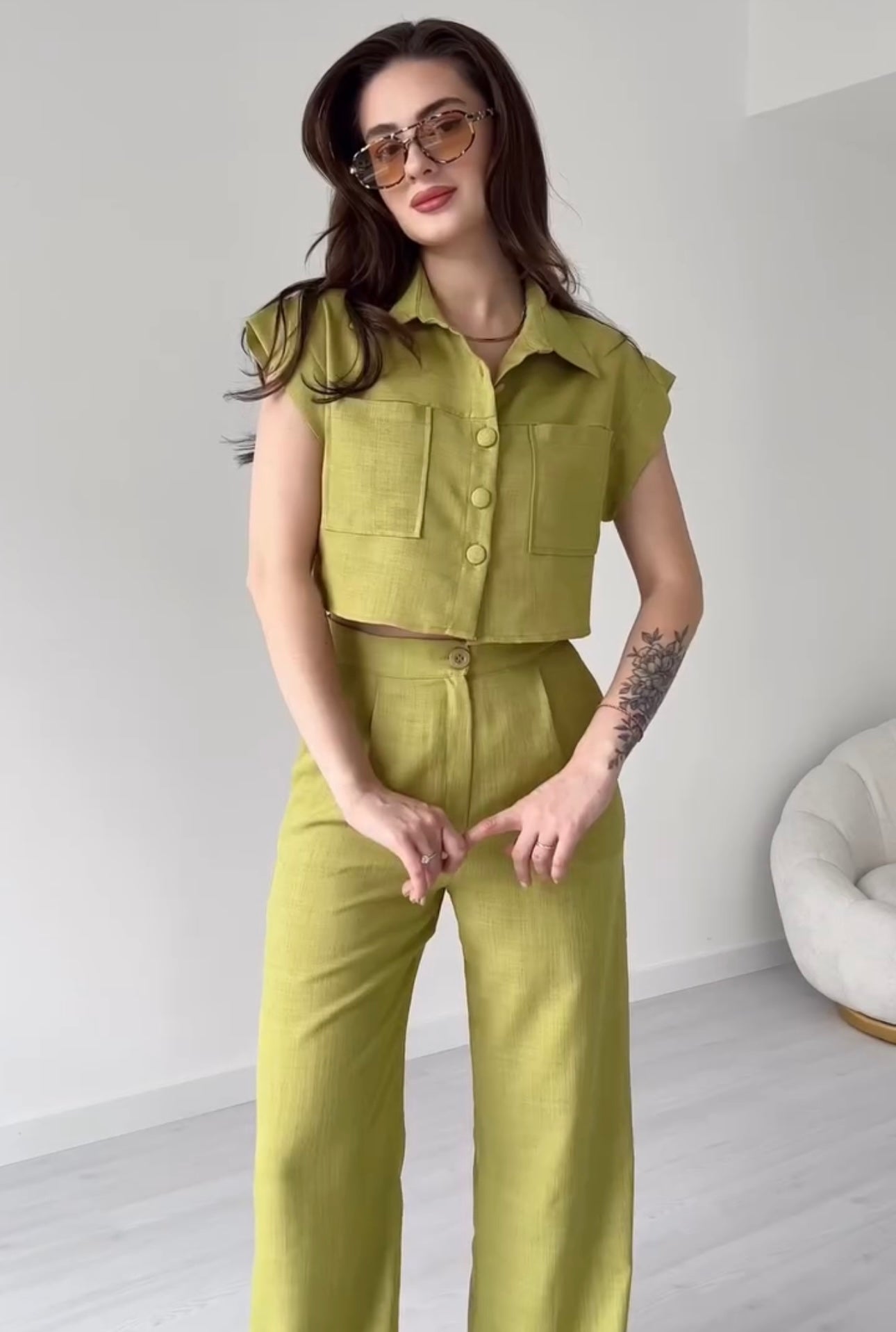 Women Poly Shirt & Trouser Set | Poly Shirt & Trouser | Luxi Wears