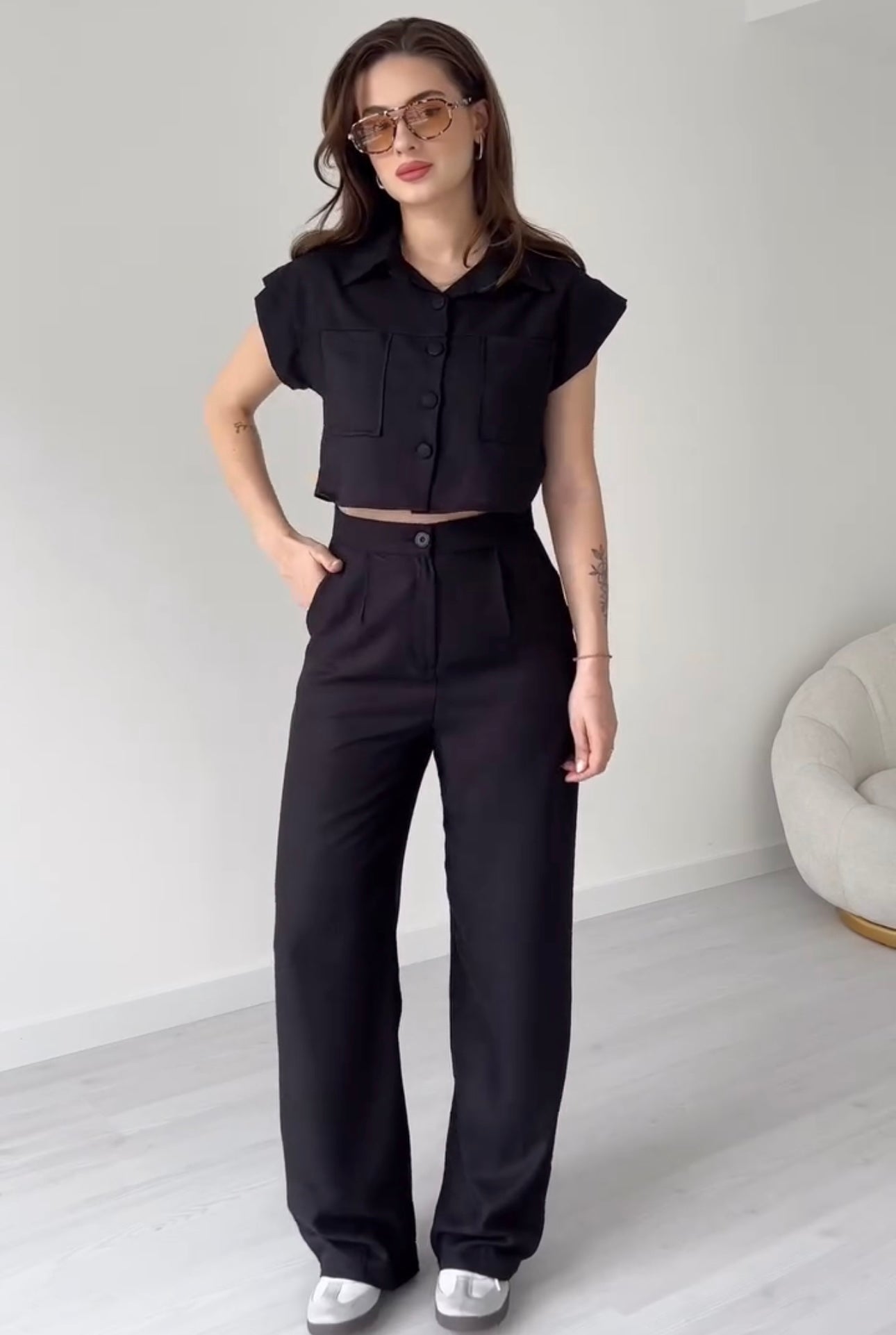 Women Poly Shirt & Trouser Set | Poly Shirt & Trouser | Luxi Wears