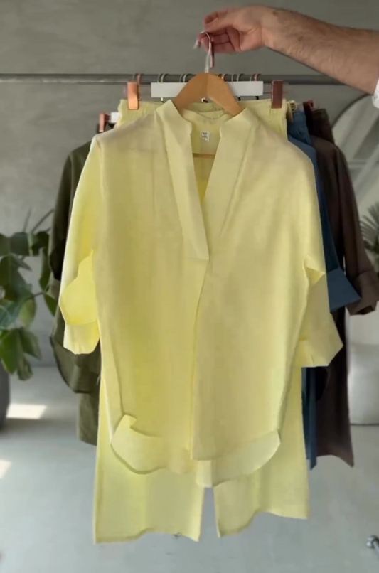 Linen Set Womens | Linen Shirt & Trouser Set | Luxi Wears