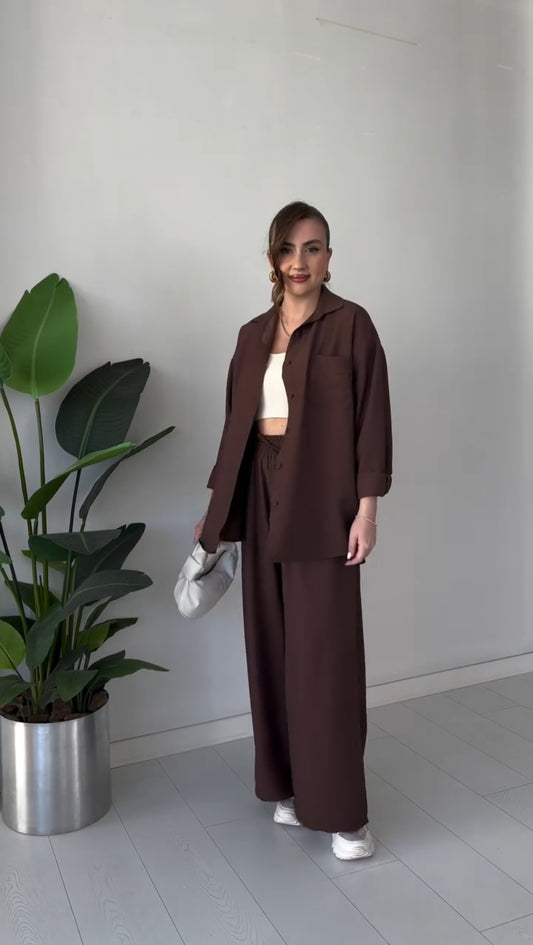 Women's Linen Shirt & Trouser Set