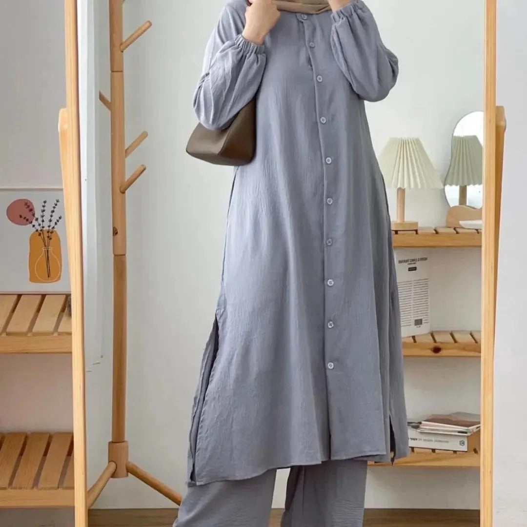 Women Long Shirt & Trouser Set