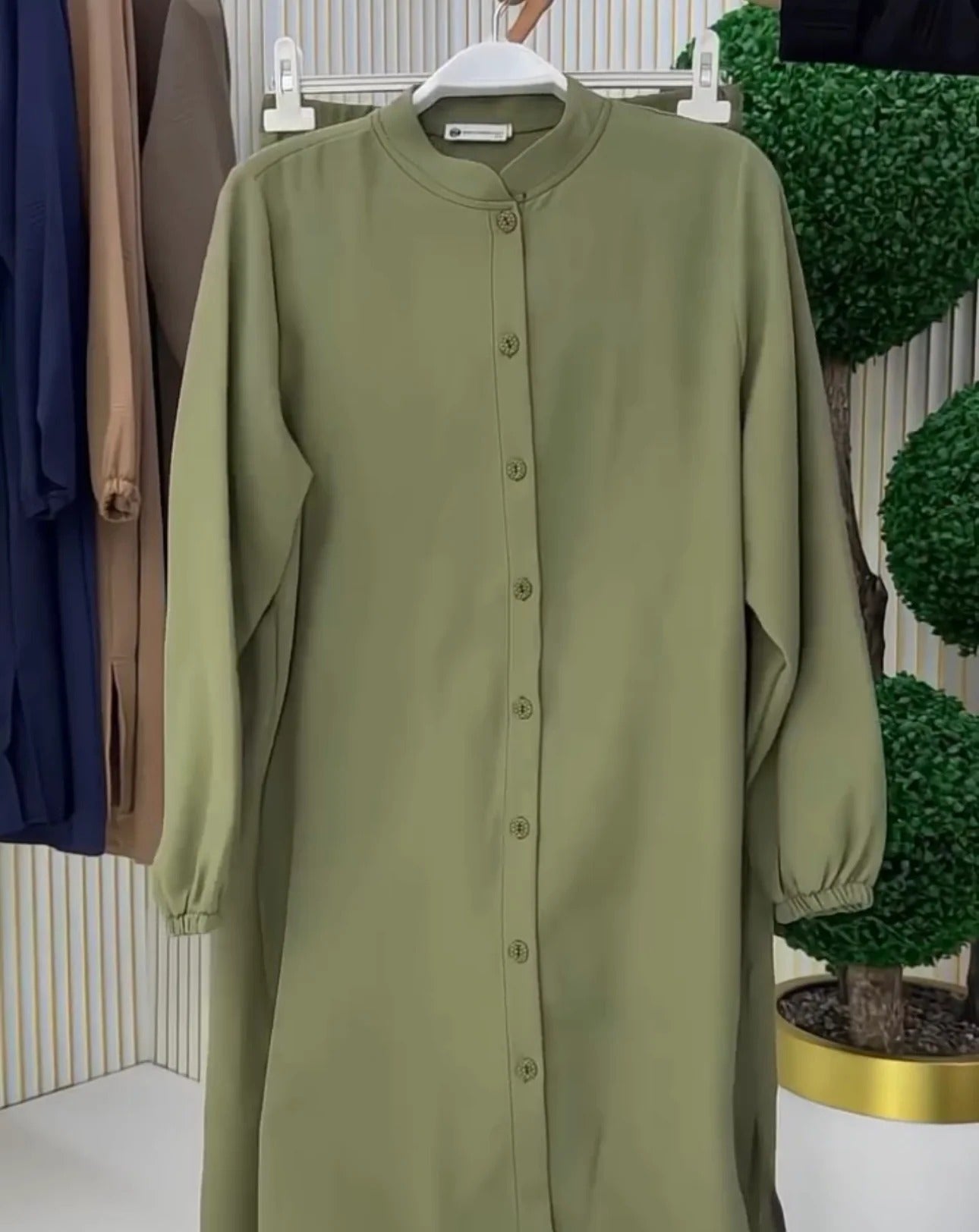 Women's Linen Long Shirt & Trouser Set