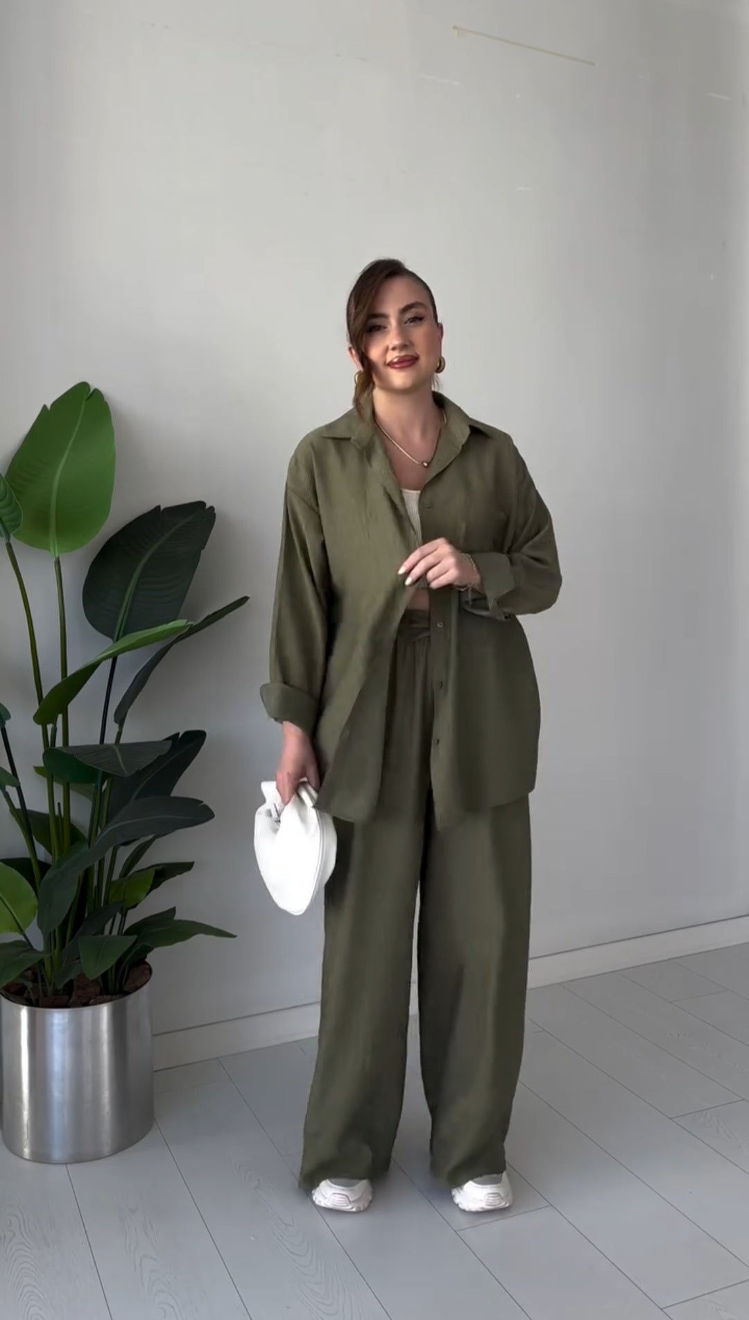 Women's Linen Shirt & Trouser Set