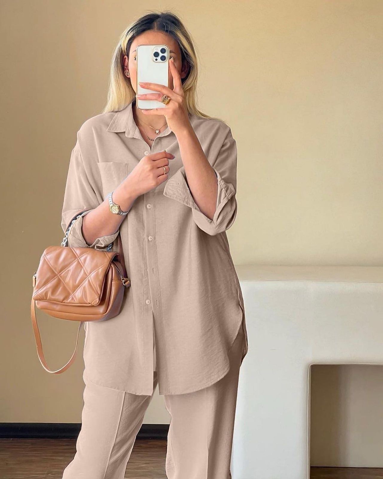 Women’s Linen Shirt Trouser Set | Linen outfit Set Women | Luxi Wears
