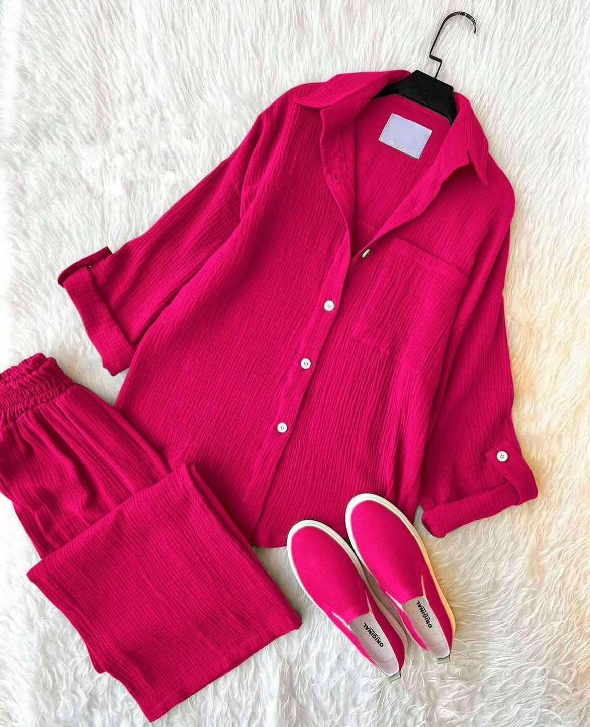 Women's Linen Shirt & Trouser Set