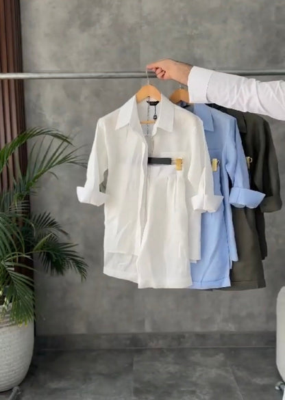 Women Shirt Short Set | Women’s Summer Shirt Short | Luxi Wears