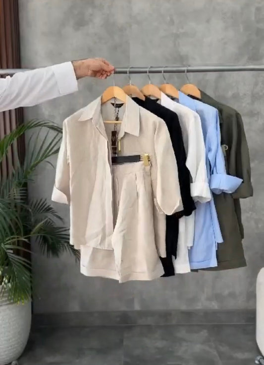 Women Shirt Short Set | Women’s Summer Shirt Short | Luxi Wears