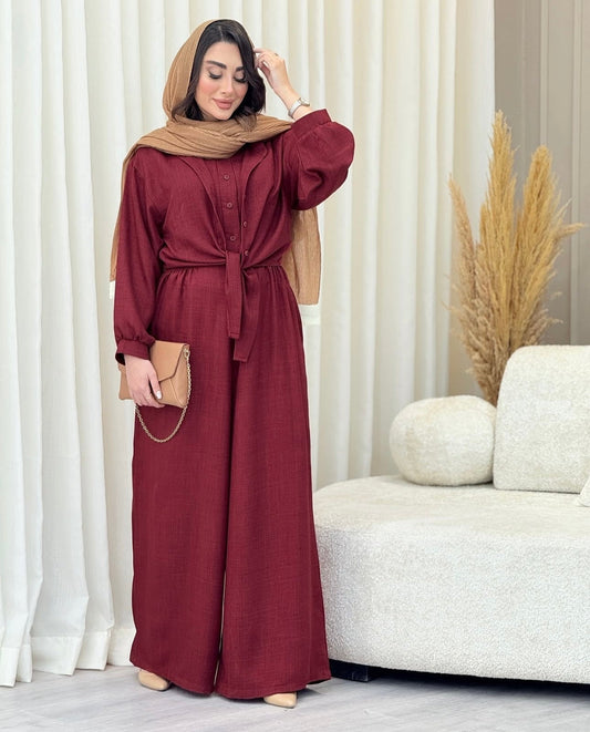 Women Linen Jumpsuit Set | Ladies Summer Jump Set | Luxi Wears