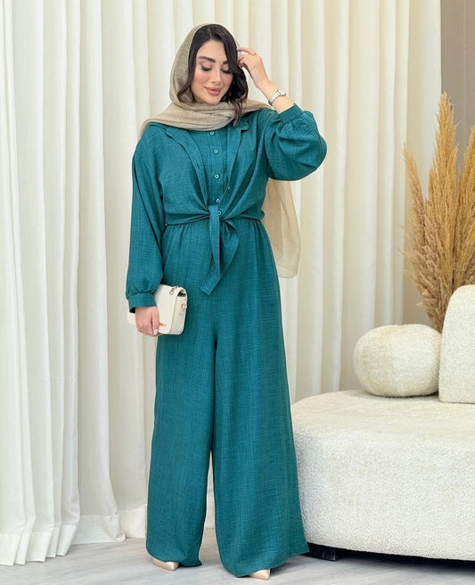 Women Linen Jumpsuit Set | Ladies Summer Jump Set | Luxi Wears